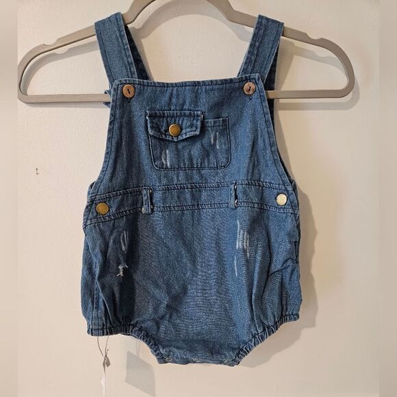 Toddler Jeans Romper - Picture 1 of 3